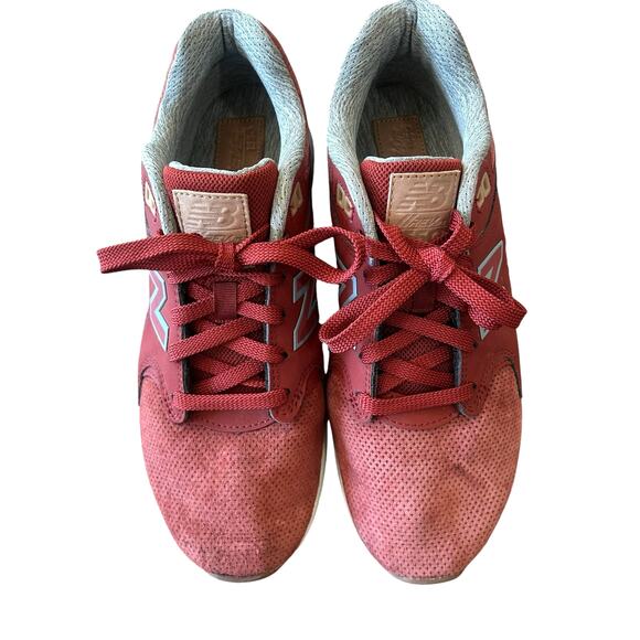 New‎ Balance 1550 Revlite Sneakers Mens 7.5 Red Clay Suede Low Top Athleisure - Picture 5 of 13